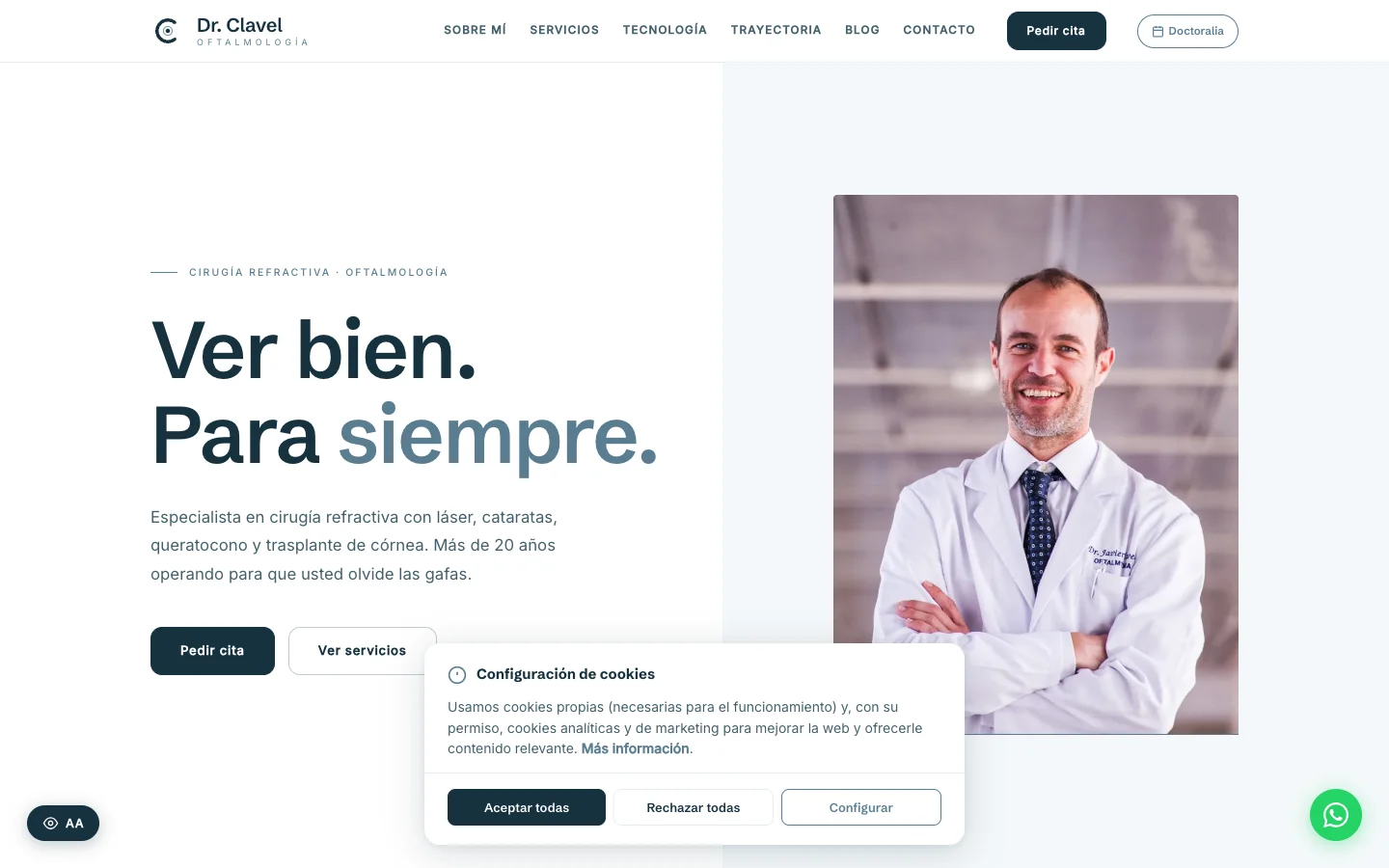 Site du Dr. Clavel conçu par Site Avant